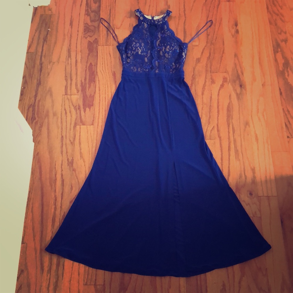 Navy blue prom dress